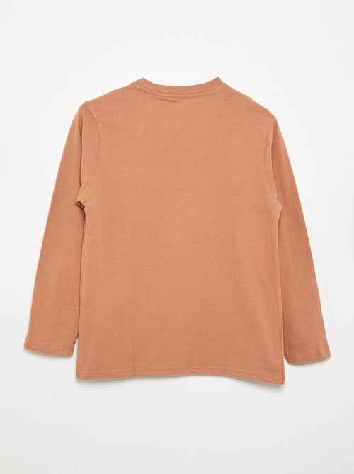 T-shirt en jersey manches longues - Kiabi