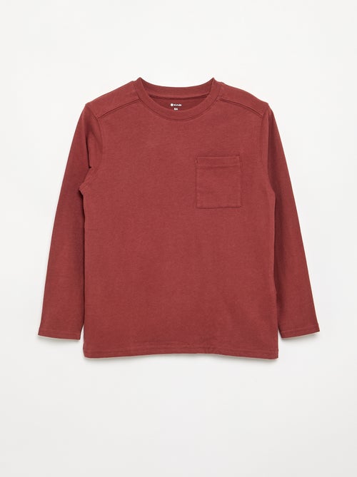 T-shirt en jersey manches longues - Kiabi