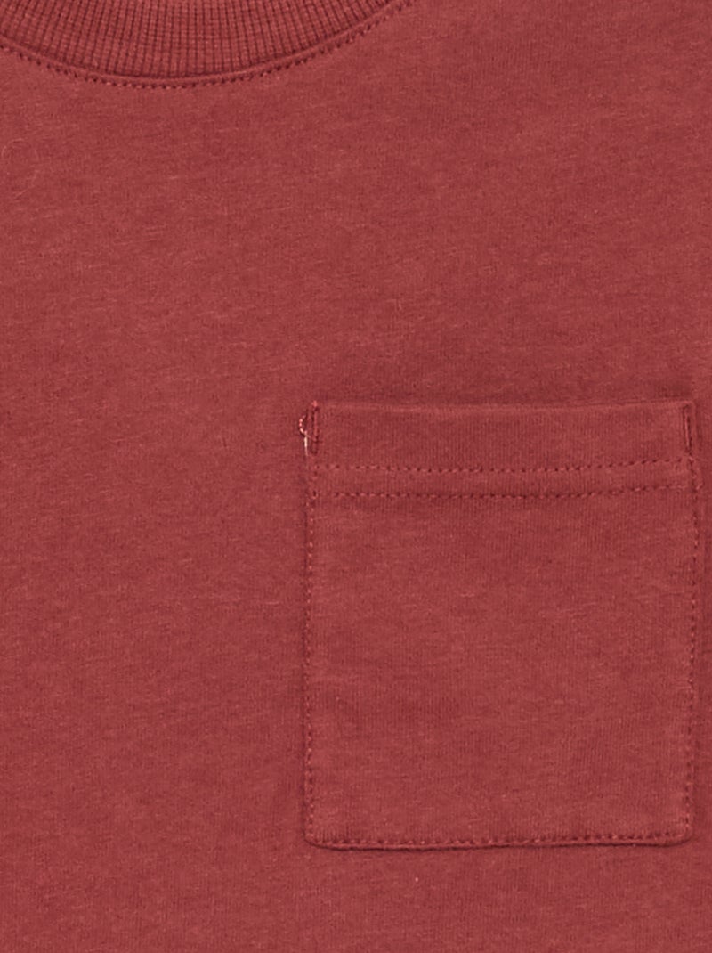 T-shirt en jersey manches longues Marron - Kiabi