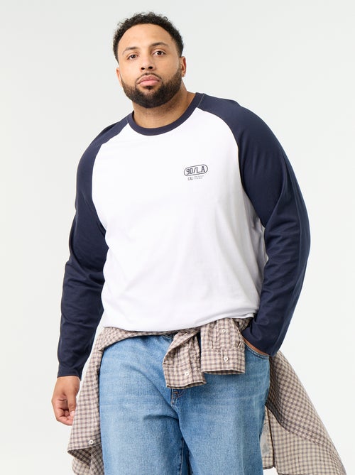 T-shirt en jersey manches longues raglan - Kiabi T-shirt en jersey manches longues raglan - Kiabi