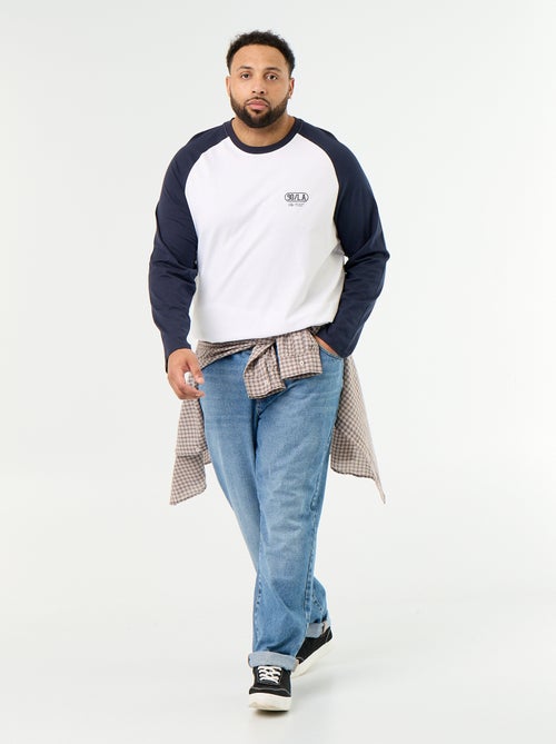 T-shirt en jersey manches longues raglan - Kiabi T-shirt en jersey manches longues raglan - Kiabi