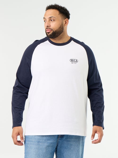 T-shirt en jersey manches longues raglan - Kiabi T-shirt en jersey manches longues raglan - Kiabi
