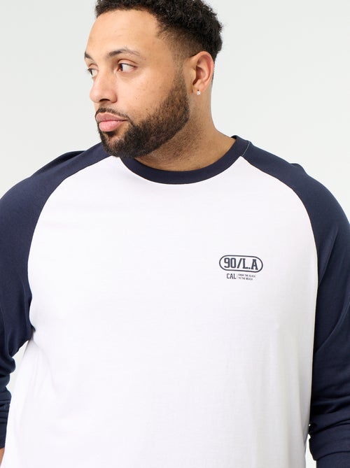 T-shirt en jersey manches longues raglan - Kiabi T-shirt en jersey manches longues raglan - Kiabi