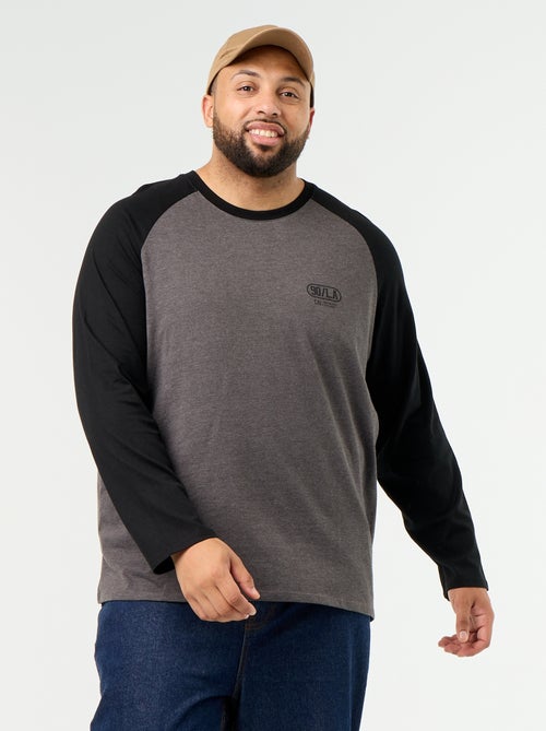 T-shirt en jersey manches longues raglan - Kiabi T-shirt en jersey manches longues raglan - Kiabi