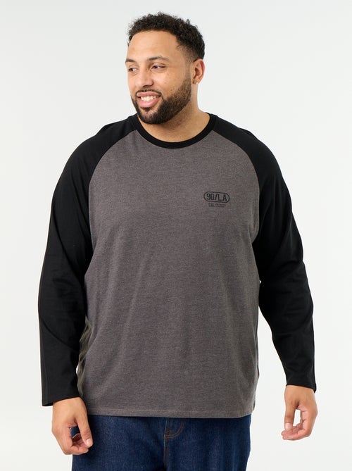 T-shirt en jersey manches longues raglan - Kiabi T-shirt en jersey manches longues raglan - Kiabi