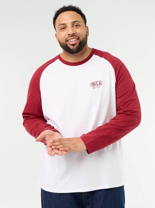 T-shirt en jersey manches longues raglan - Kiabi T-shirt en jersey manches longues raglan - Kiabi