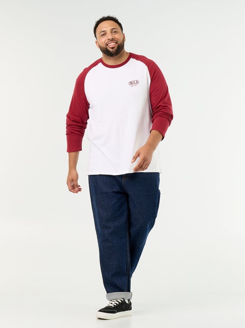 T-shirt en jersey manches longues raglan - Kiabi T-shirt en jersey manches longues raglan - Kiabi