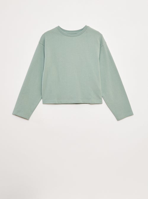 T-shirt en jersey manches longues - Kiabi