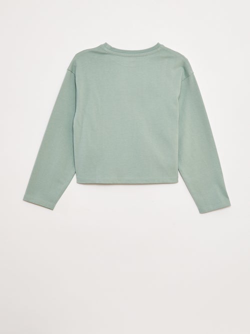 T-shirt en jersey manches longues - Kiabi