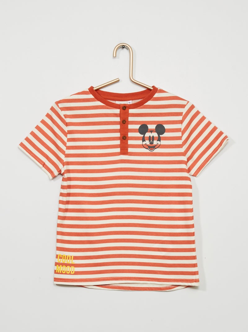 T-shirt en jersey 'Mickey' 'Disney' Marron - Kiabi