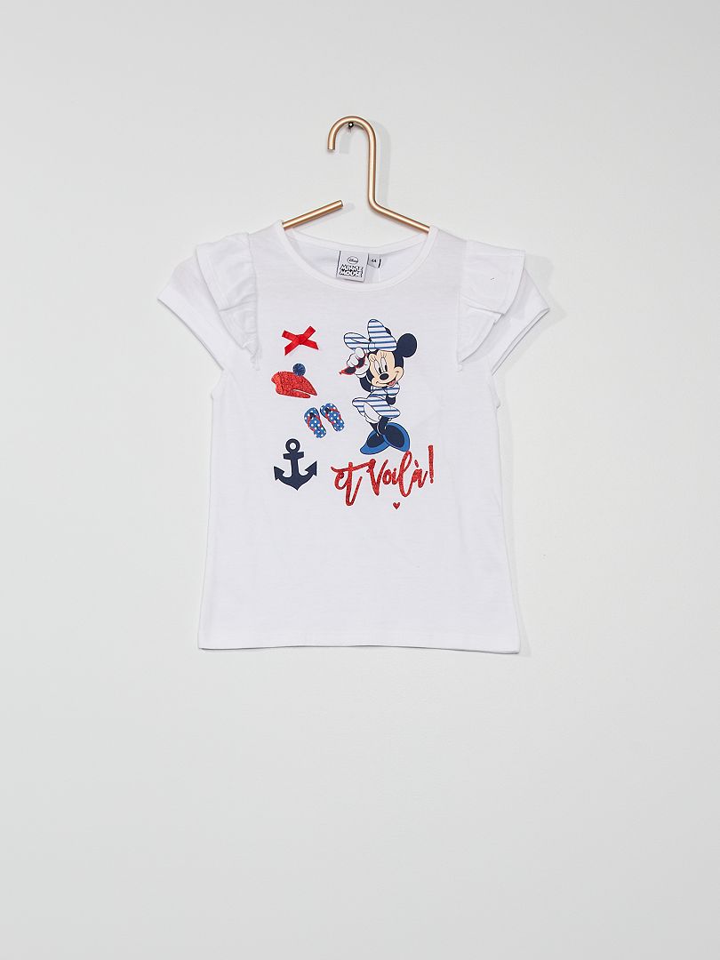 T-shirt en jersey 'Minnie' 'Disney' blanc - Kiabi