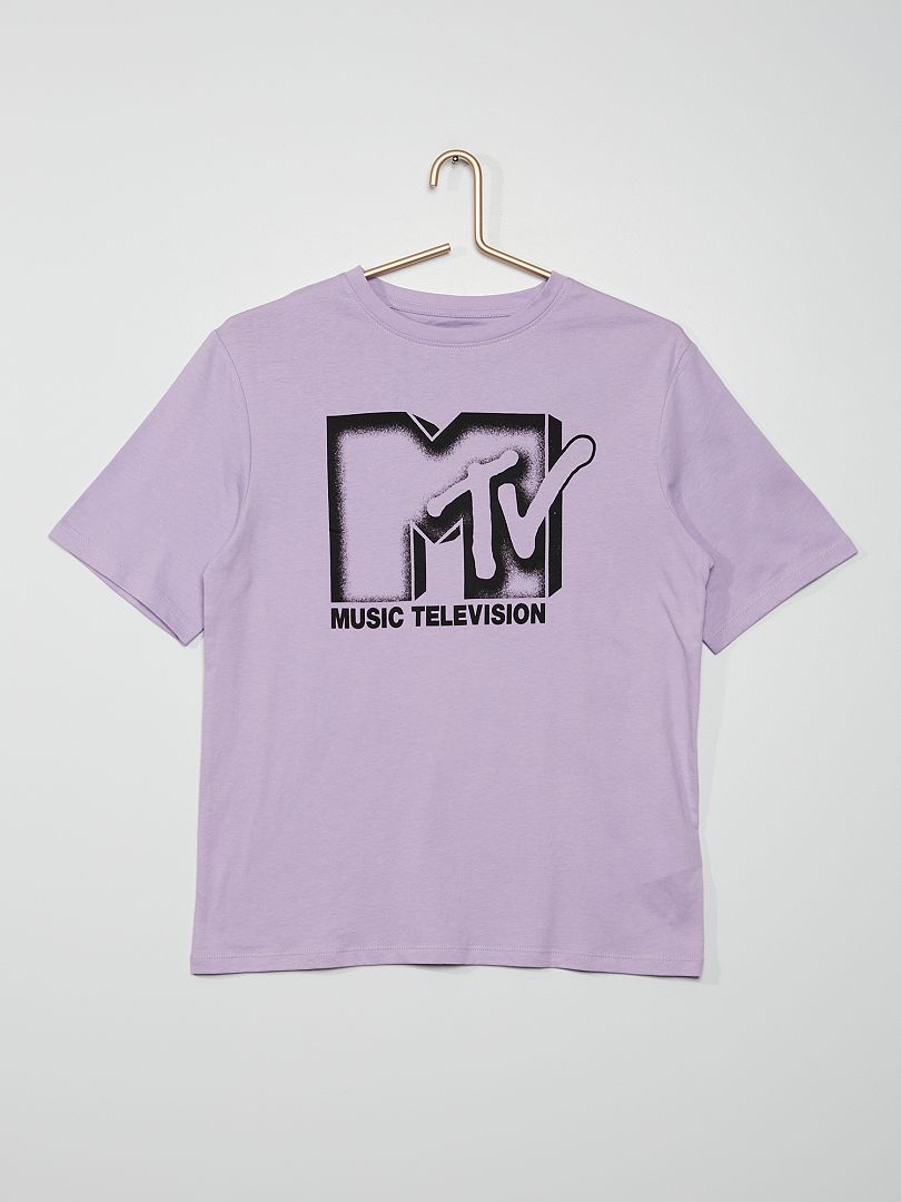 T-shirt en jersey 'MTV' violet - Kiabi