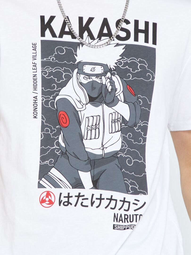 T-shirt en jersey 'Naruto' Blanc 'Kakashi' - Kiabi