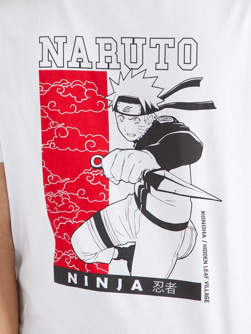 T-shirt en jersey 'Naruto' Blanc 'Naruto' - Kiabi