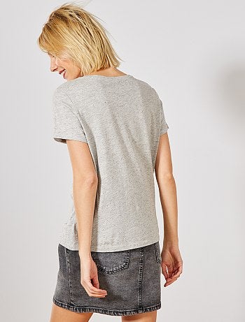 T-shirt en jersey neps - Kiabi