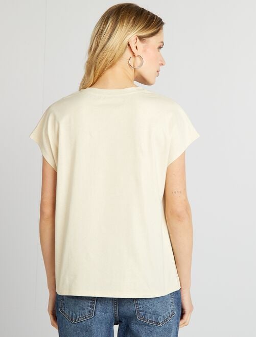 T-shirt en jersey pailleté - Kiabi