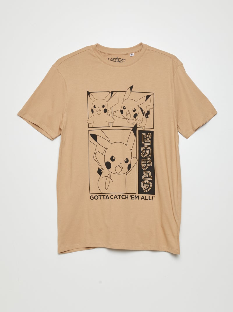 T-shirt en jersey 'Pokemon' Beige - Kiabi