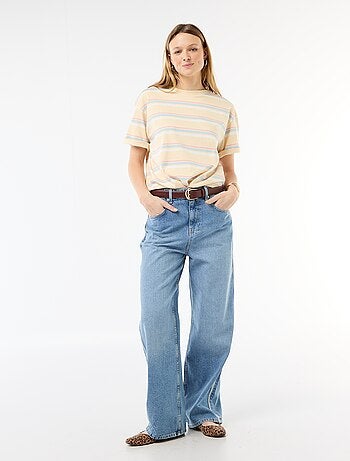 T-shirt en jersey rayé à manches courtes