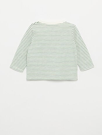 T-shirt en jersey rayé à manches longues