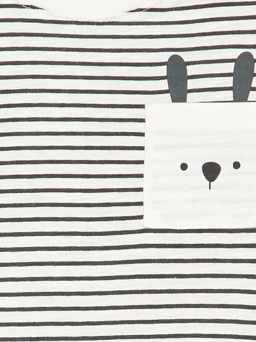 T-shirt en jersey rayé à manches longues - Kiabi