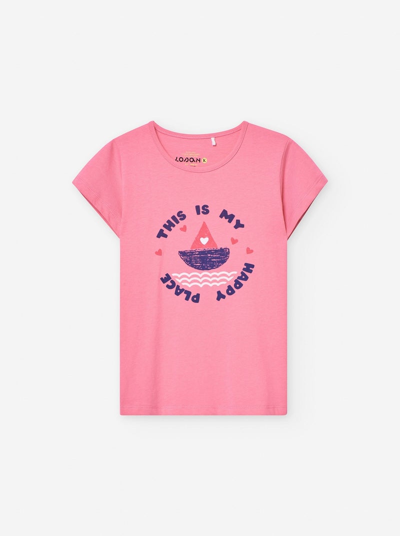 T-Shirt en Jersey Rose - Kiabi
