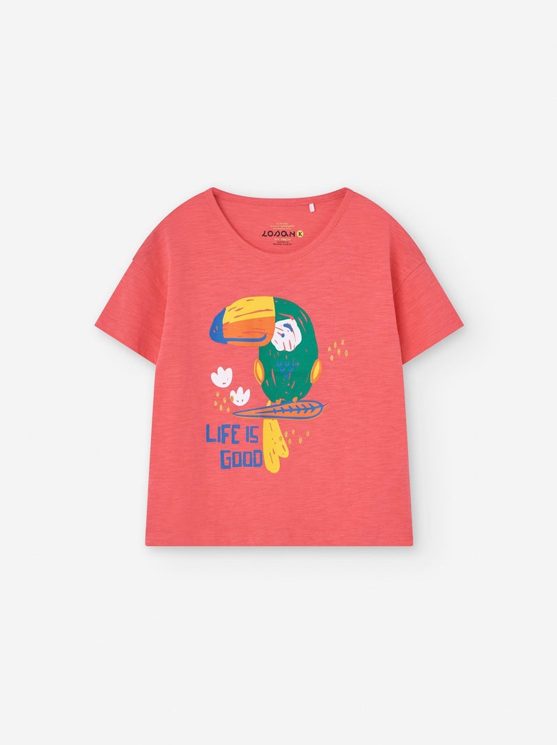 T-Shirt en Jersey Rose foncé - Kiabi