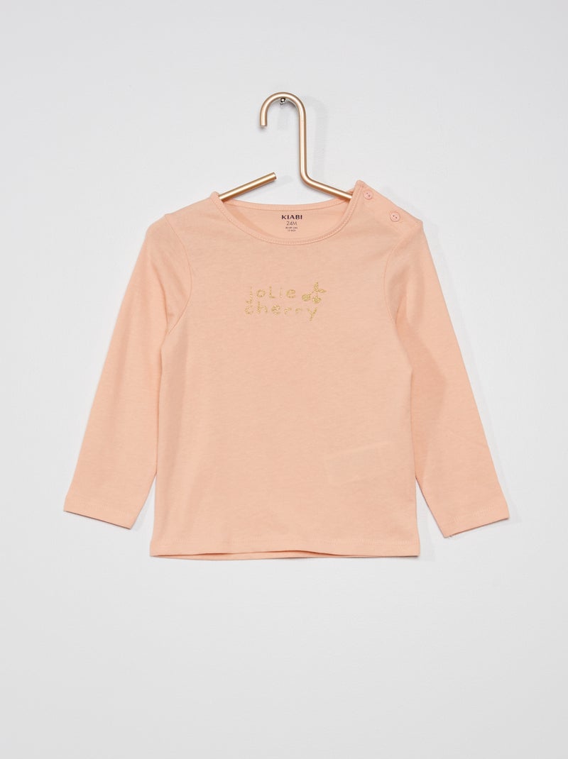 T-shirt en jersey rose 'Jolie Cherry' - Kiabi