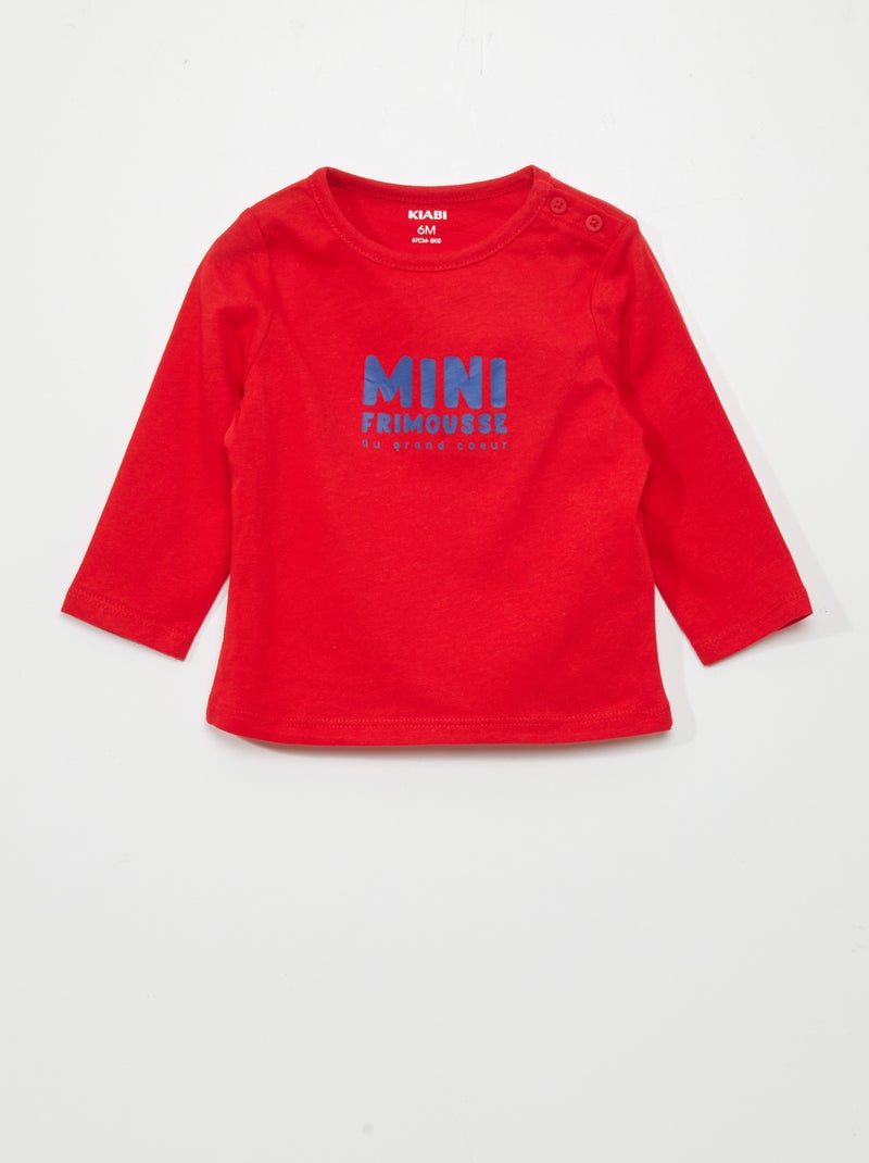 T-shirt en jersey Rouge - Kiabi