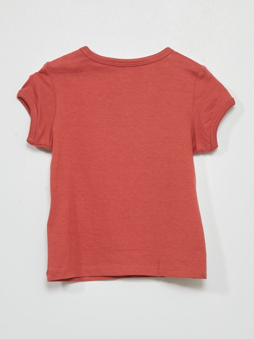T-shirt en jersey Rouge brique - Kiabi