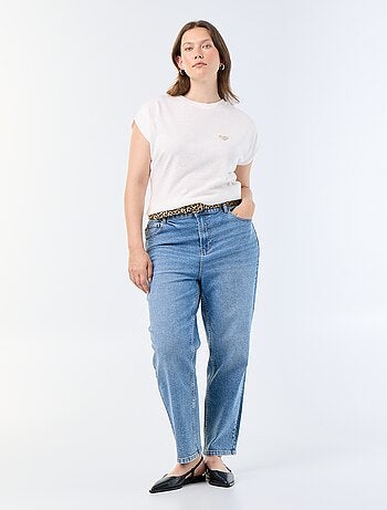T-shirt en jersey sans manches avec petite broderie poitrine
