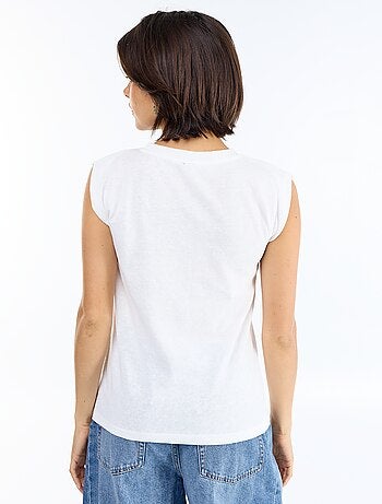 T-shirt en jersey sans manches