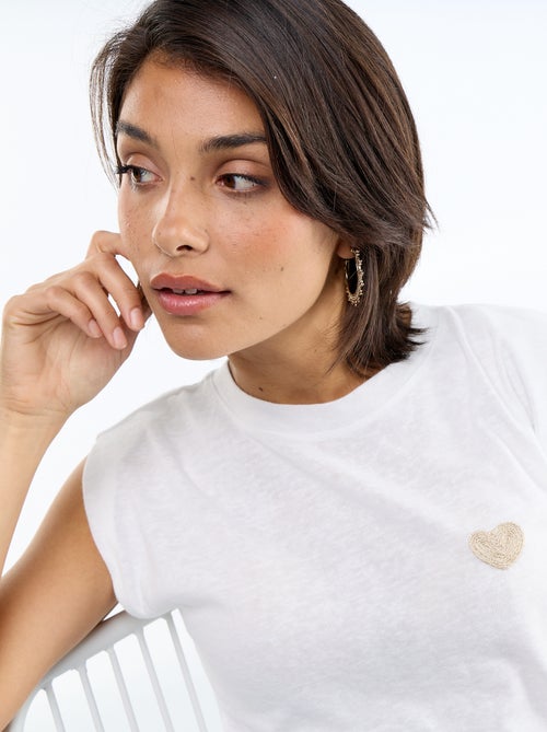 T-shirt en jersey sans manches - Kiabi