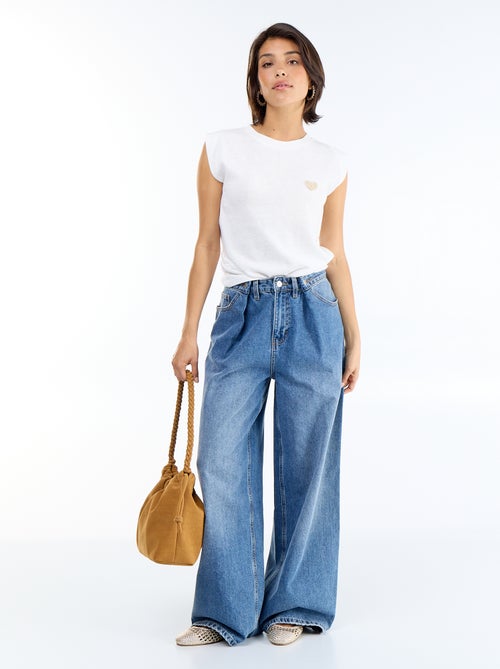 T-shirt en jersey sans manches - Kiabi