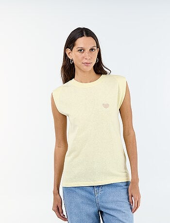 T-shirt en jersey sans manches