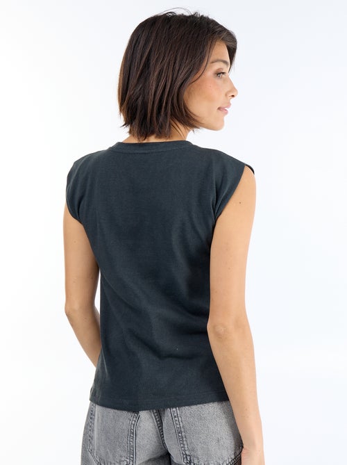 T-shirt en jersey sans manches - Kiabi