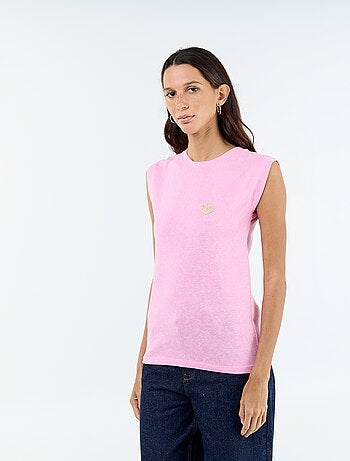 T-shirt en jersey sans manches