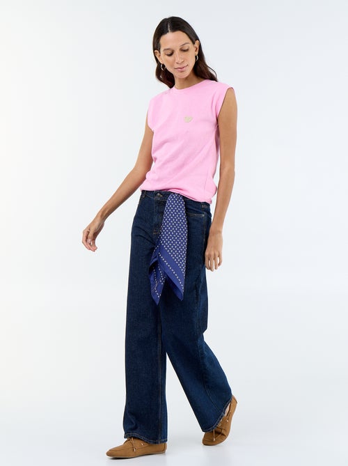 T-shirt en jersey sans manches - Kiabi