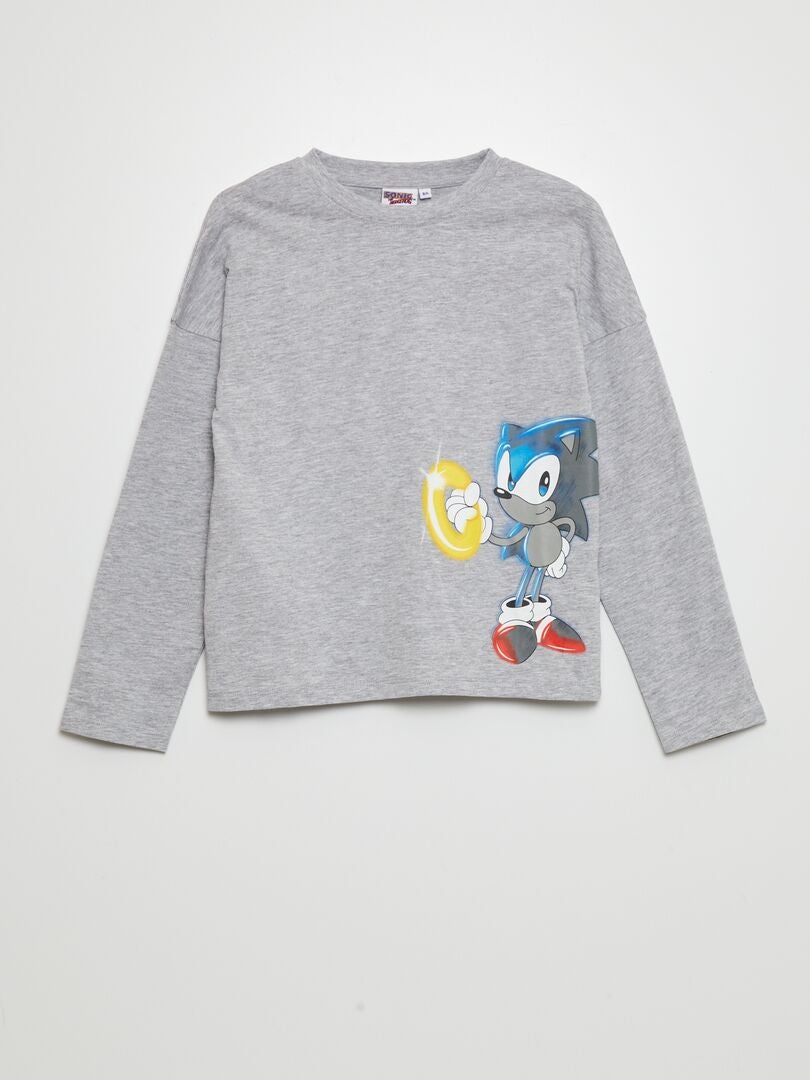 T-shirt en jersey 'Sonic' Gris - Kiabi