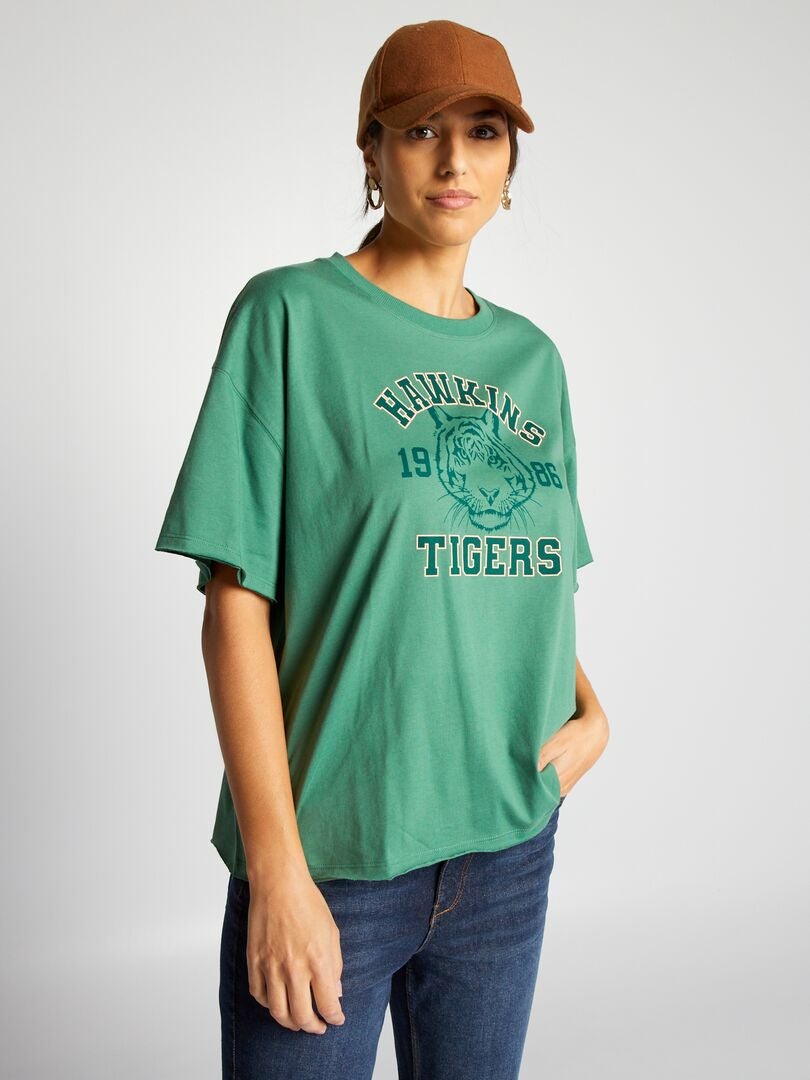 T-shirt en jersey 'Stranger Things' vert - Kiabi