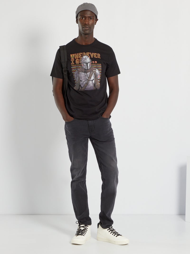 T-shirt en jersey 'The Mandalorian' Noir - Kiabi