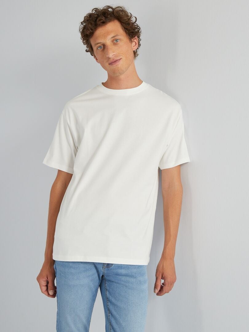 T-shirt en jersey uni - Tough Cotton™ blanc - Kiabi