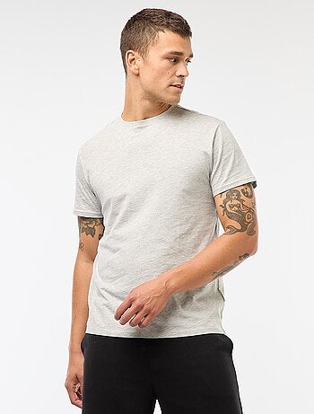 T-shirt en jersey uni à col rond pour homme