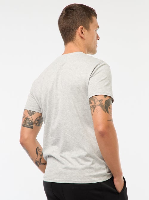 T-shirt en jersey uni à col rond pour homme - Kiabi