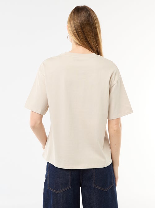 T-shirt en jersey uni à manches courtes - Kiabi