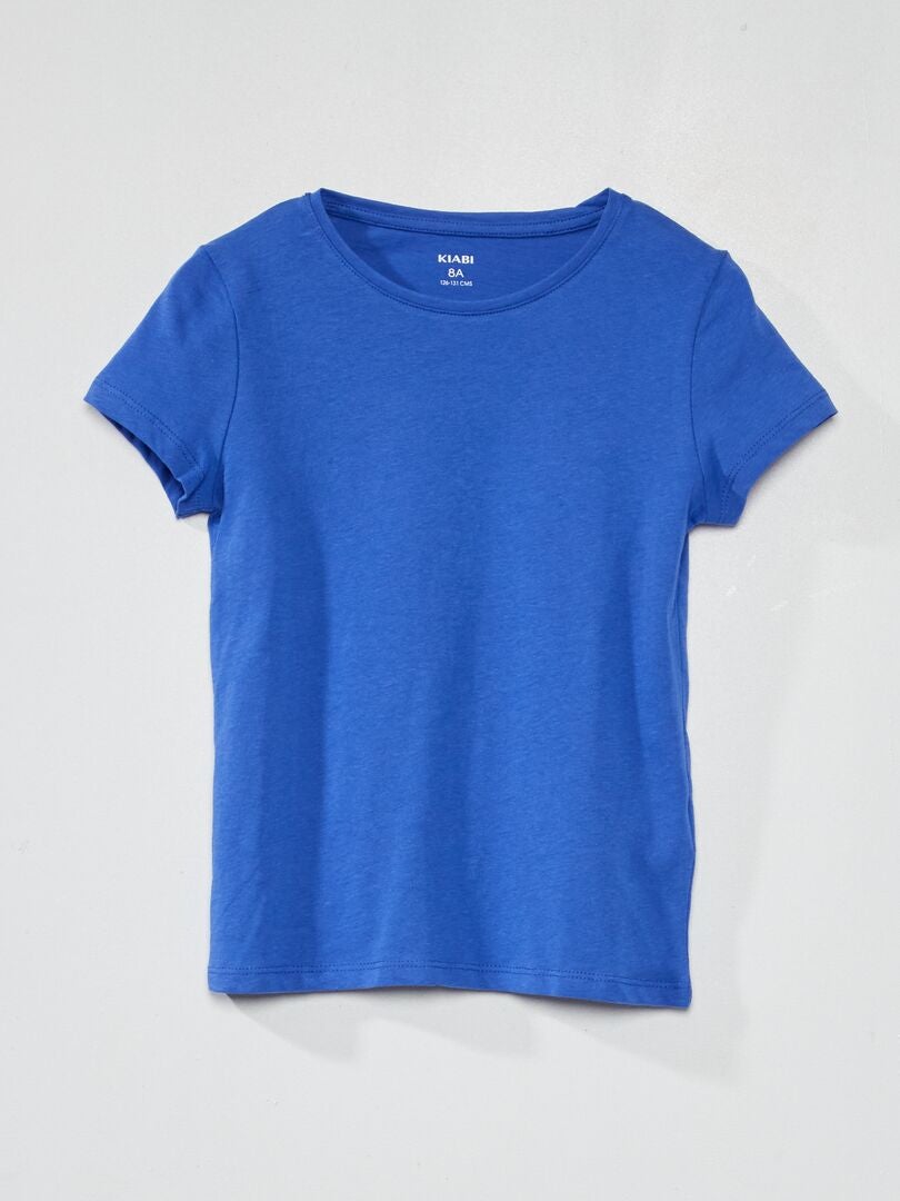 T-shirt en jersey uni Bleu foncé - Kiabi