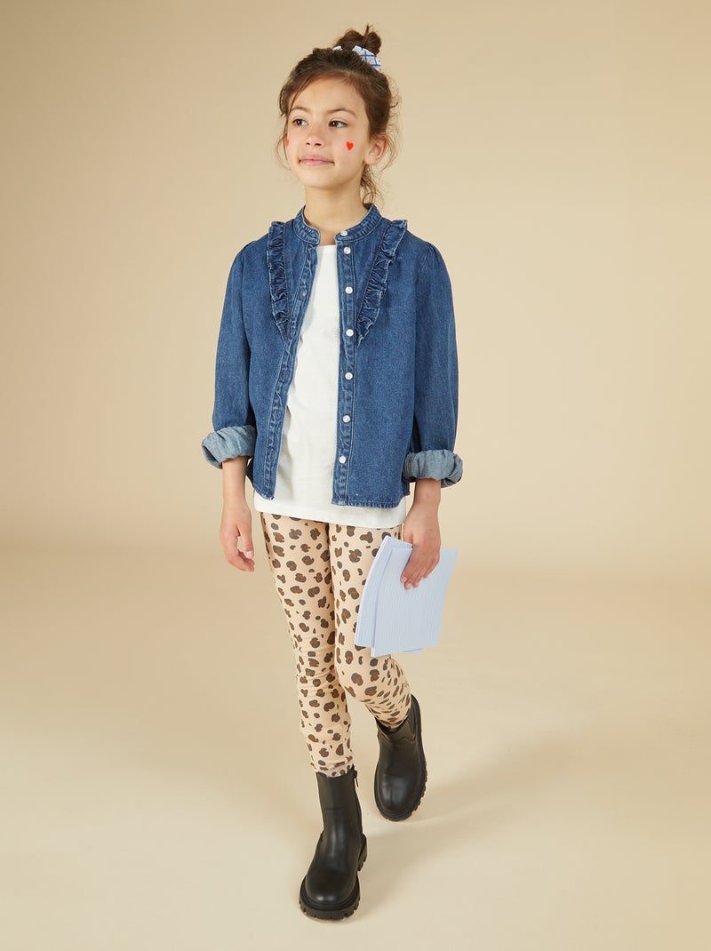 T-shirt en jersey uni Ecru - Kiabi