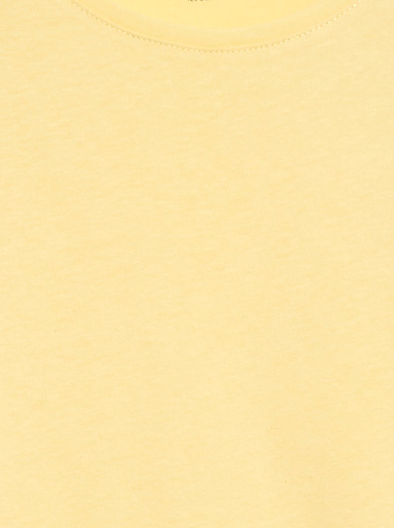 T-shirt en jersey uni Jaune - Kiabi