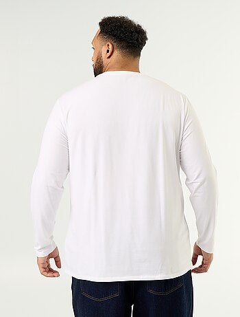 T-shirt en jersey uni manches longues