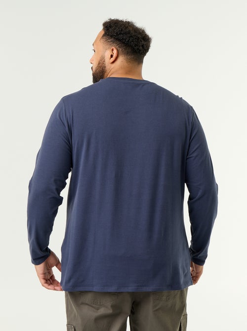 T-shirt en jersey uni manches longues - Kiabi