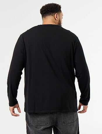T-shirt en jersey uni manches longues